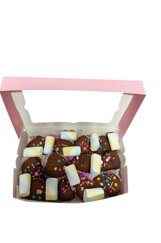 Caja de 12 Fresas y Masmelos