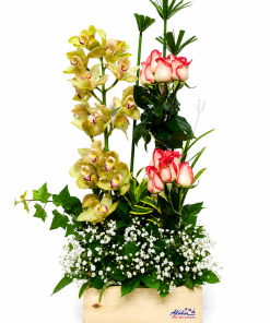 rosas y orquideas flores para mama