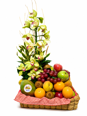 Orquideas y frutas. dia de la madre