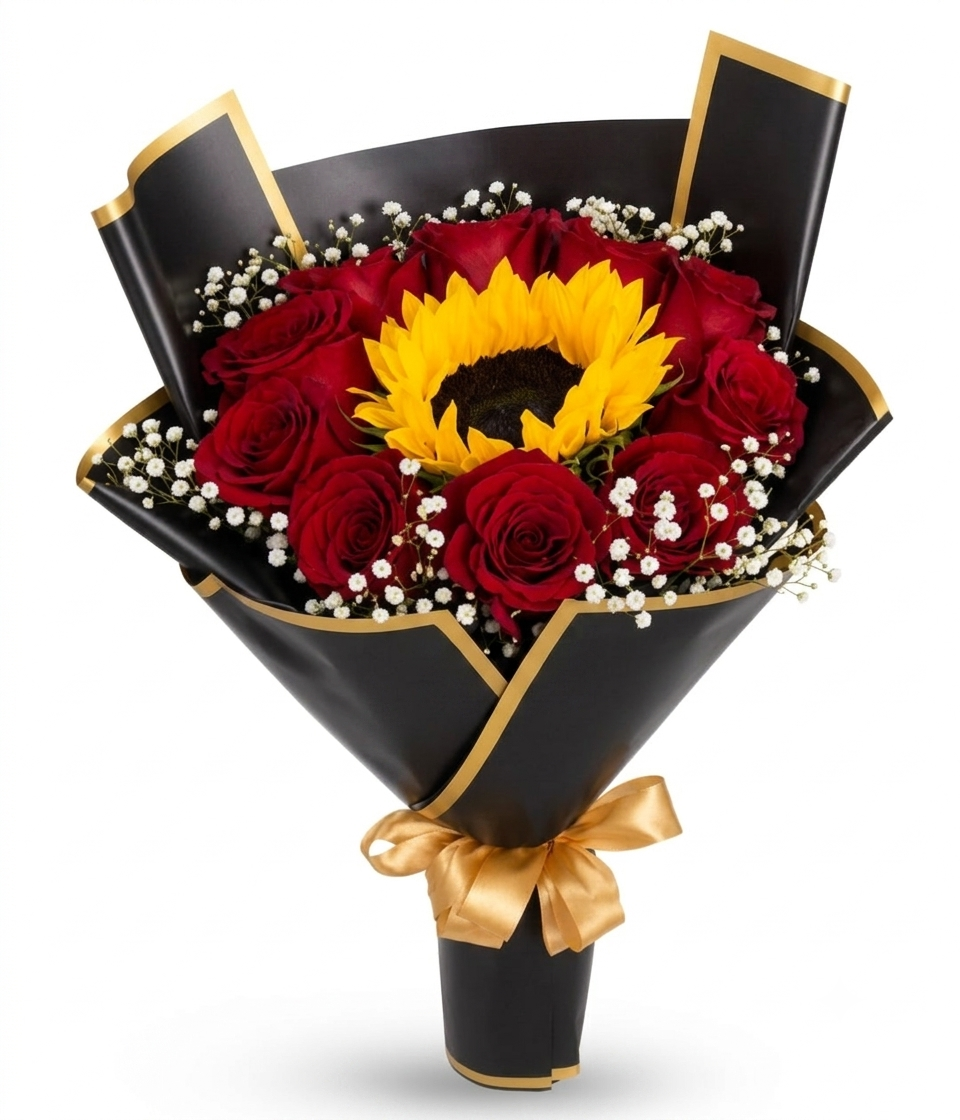 Ramos de Rosas para regalar en bogota. entrega hoy. rosas y girasoles.